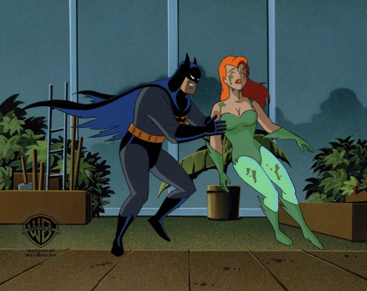 Batman The Animated Series Original Production Cel: Batman and Poison Ivy