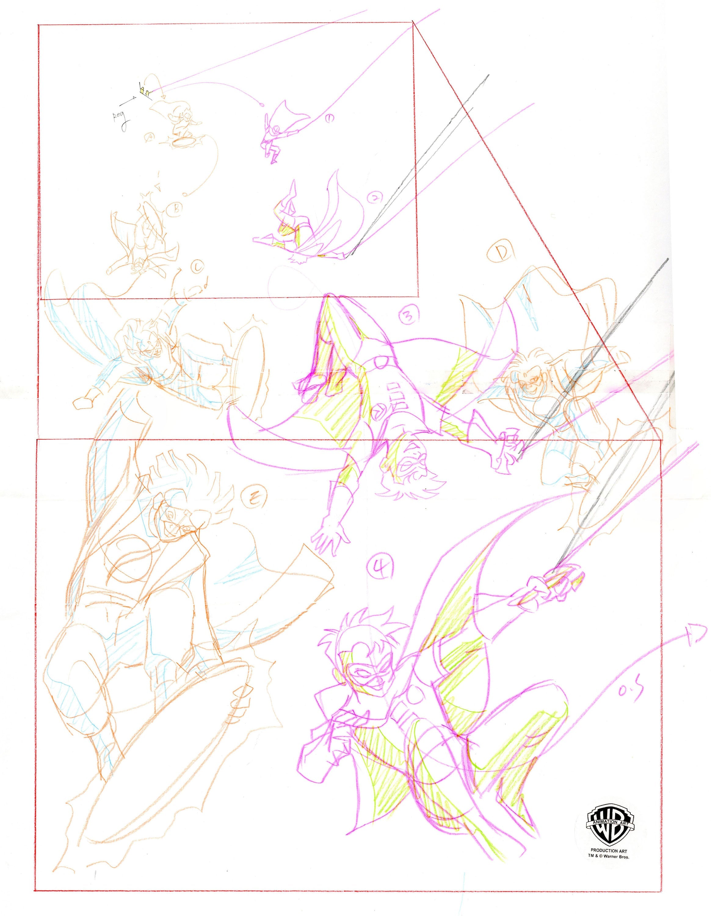 Static Shock Original Production Pan Layout Drawing: Static Shock and ...