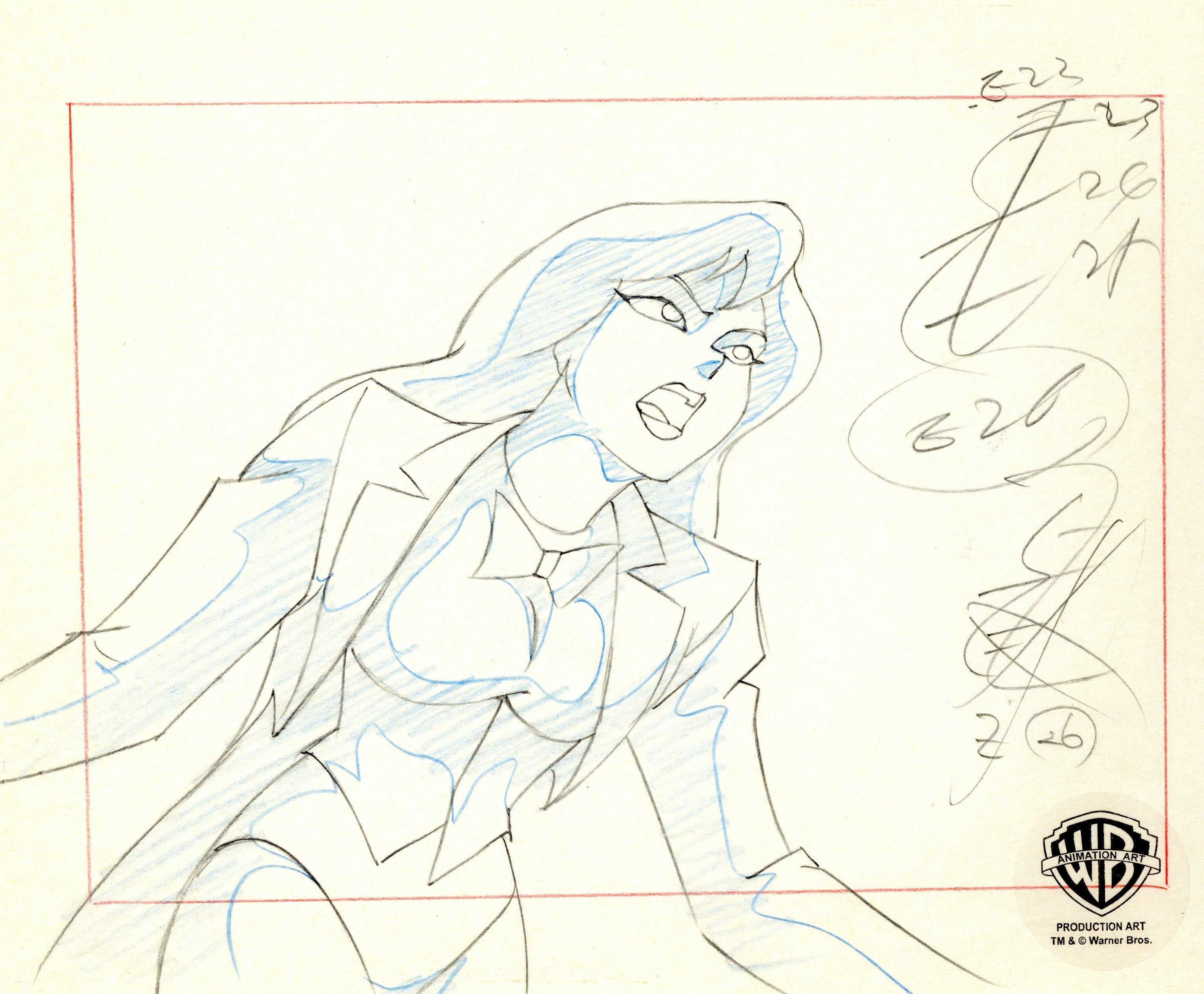 Batman The Animated Series Original Production Layout Drawing: Zatanna 