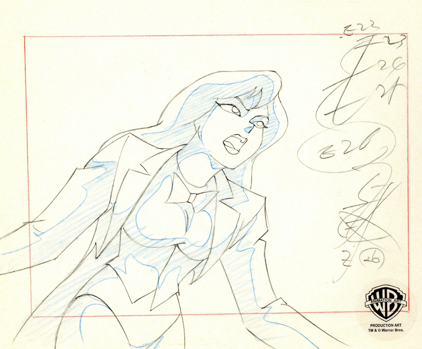 Batman The Animated Series Original Production Layout Drawing: Zatanna