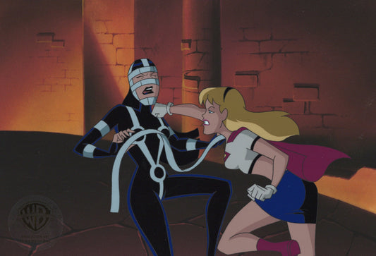 Superman the Animated Series Original Production Cel: Supergirl and Lashina