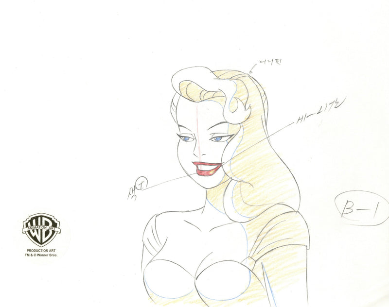 Batman The Animated Series Original Production Drawing: Barbara Gordon