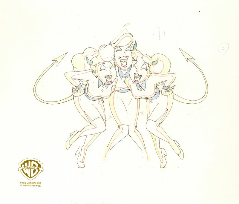 Animaniacs Original Production Drawing: Chorus Girls