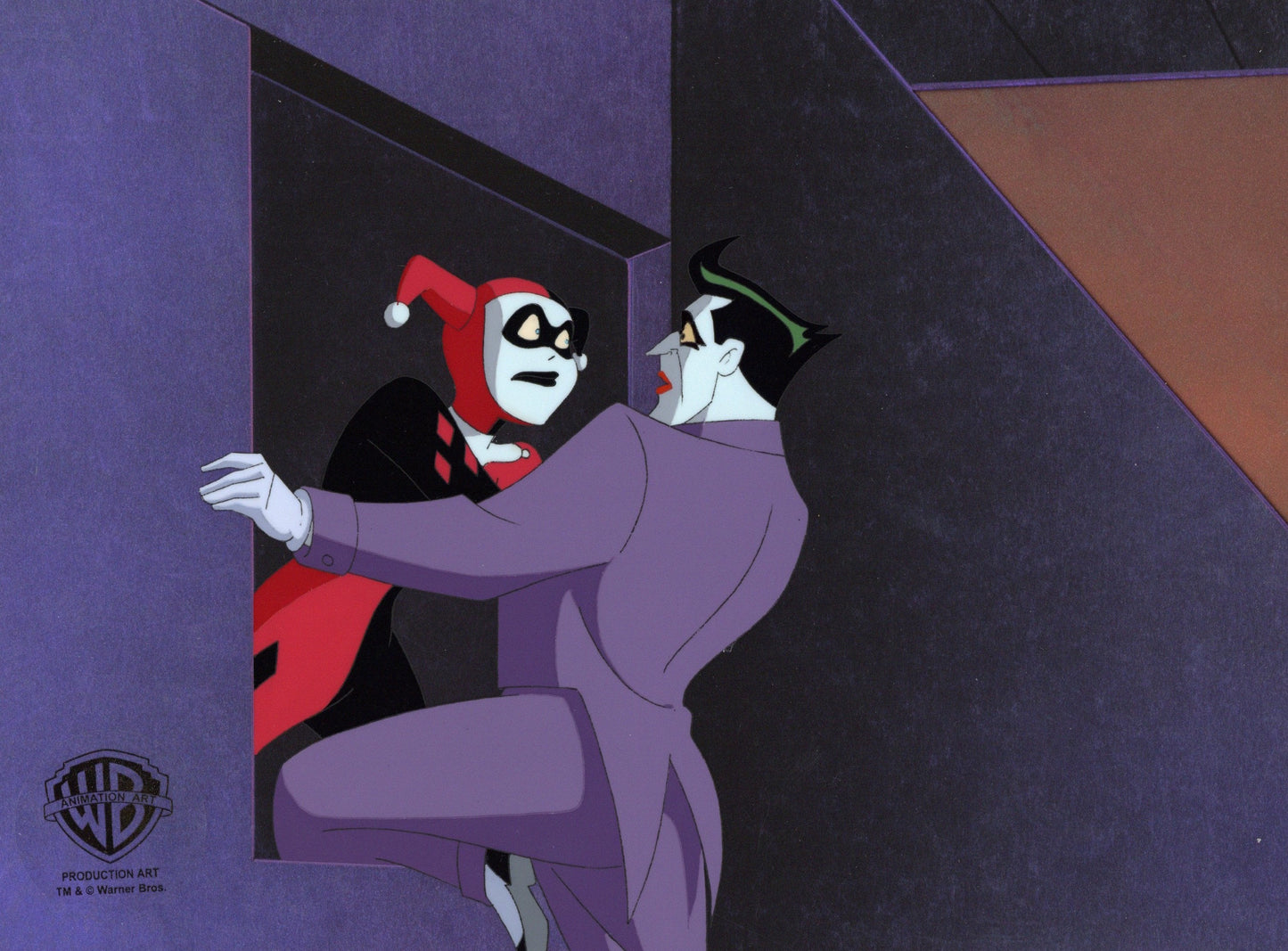 Batman The Animated Series Original Production Cel: Joker and Harley
